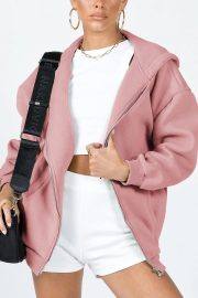 Women's Zip Up Y2K Hoodies Casual Long Sleeve Sweatshirts Fall Spring Track Jackets with Pockets - Image 2