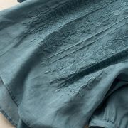 Cotton Linen Shirts for Women Trendy Retro Embroidered 3/4 Sleeve Boho Blouse Dressy Casual Bohemian Tops Loose Tunics - Image 2
