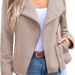Womens Faux Leather Jackets Suede Fall Fashion  Outfits Winter Clothes Open Front Cropped Coat Outwear