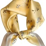 100% Mulberry Silk Scarf for Women Hair Lightweight Square Neckerchief Wrap For Head Scarves 21"