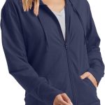 womens Slub Knit Full-zip Hoodie, Textured Cotton Zip-up T-shirt Hoodie for Women