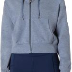 Women's Athletic Soft Performance Lightweight Cropped Zip Up Workout Hoodie