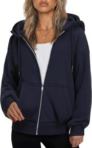 Hoodies Women Zip Up Hoodie Oversized Sweatshirt Fleece Jackets Spring Fall Winter Coats Fashion - Image 2