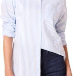 Women's Regular-Fit Long-Sleeve Button-Down Poplin Shirt, Business Casual, Office Work